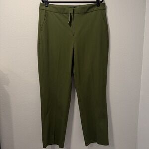 J.Crew Size-16/Tall Womens Pant Straight Leg Pants Olive Green Sretch